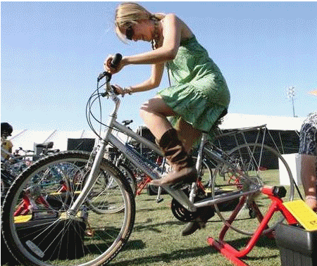 pedal power bicycle generator cell phone and battery charging